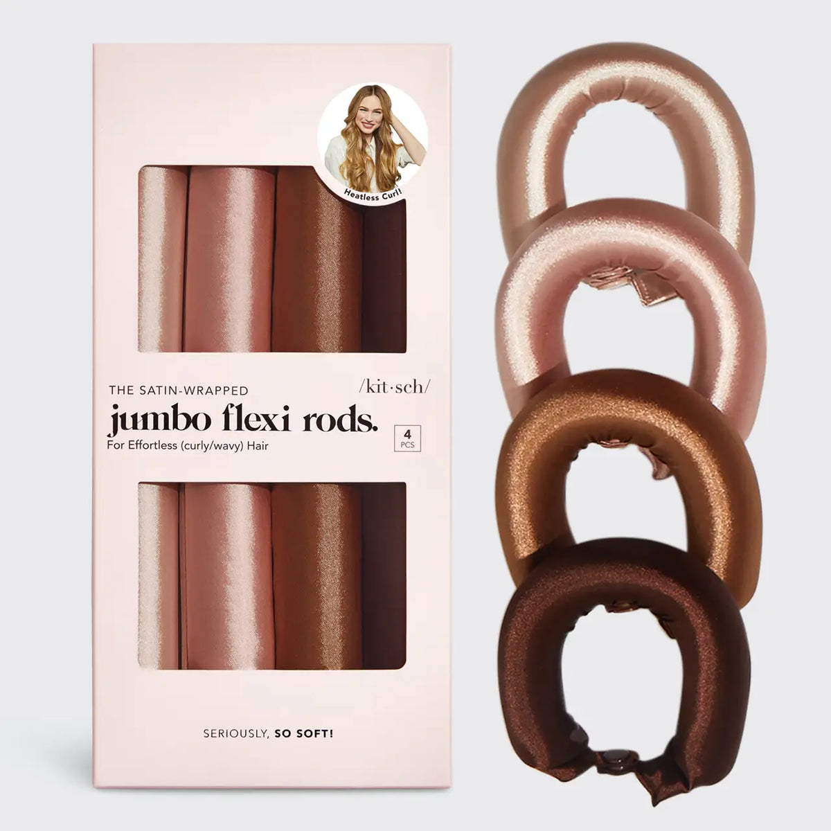 Satin Jumbo Flexi Rods – 4pc Set