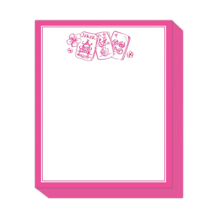 Pink Mahjong Toile Stack Pad