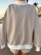Graham Striped Mock Neck