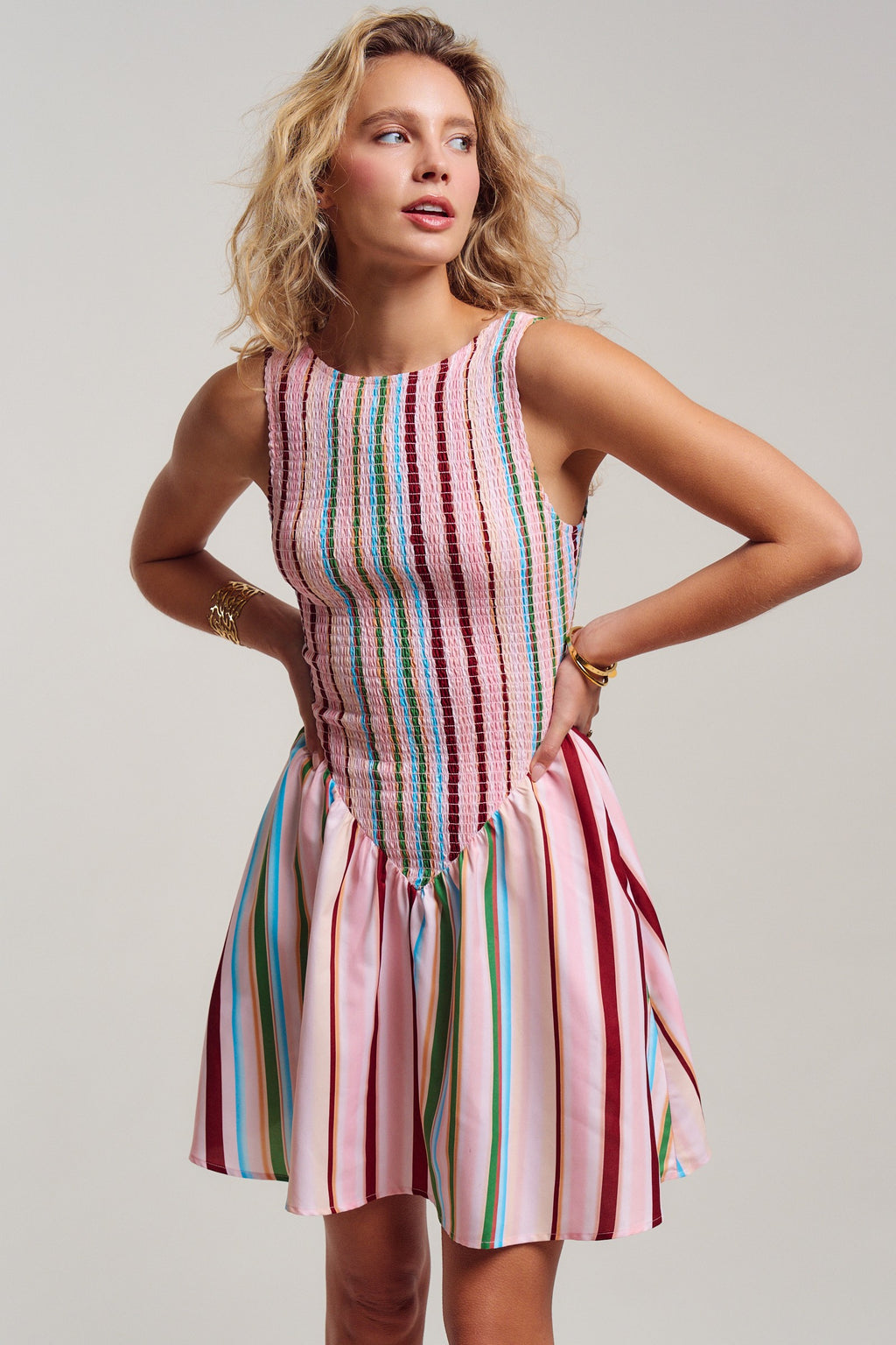 Candy Stripe Mini Dress