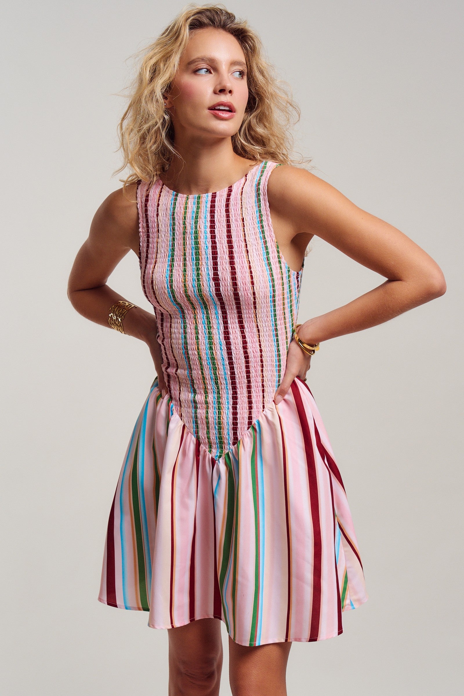 Candy Stripe Mini Dress