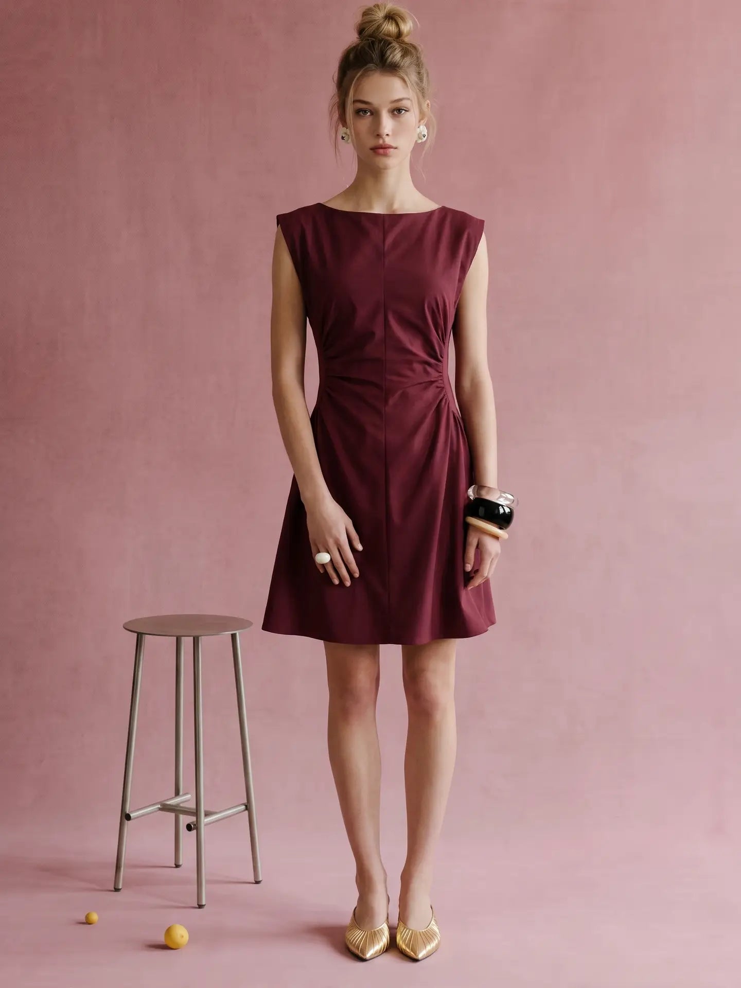 Savannah Ruched Waist Mini Dress