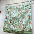 Jungle Birds Twill Silk Travel Scarf