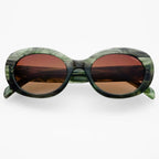 Aria Acetate Womens Oval Sunglasses