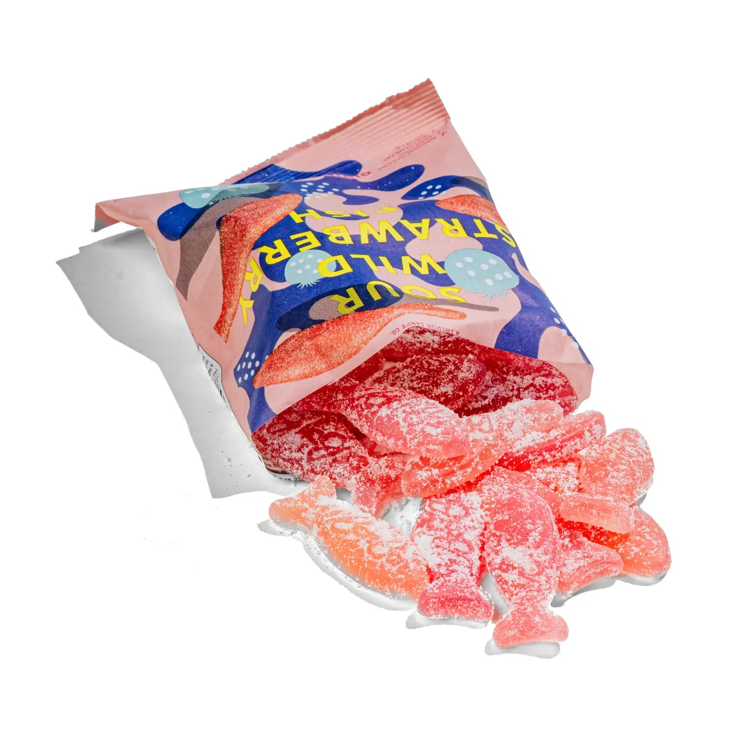 Sour Wild Strawberry Fish - Swedish Candy 5.2oz 150g