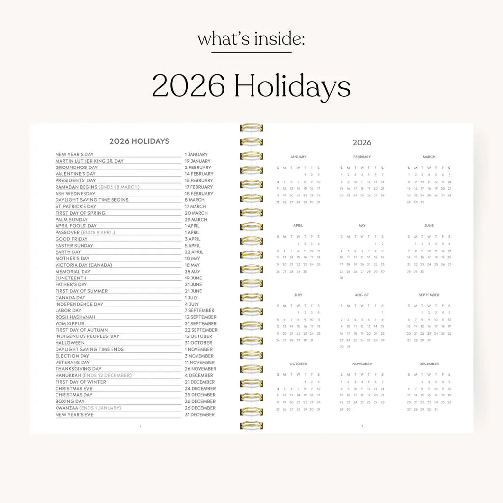 Pink Trellis 2026 Yearly Planner