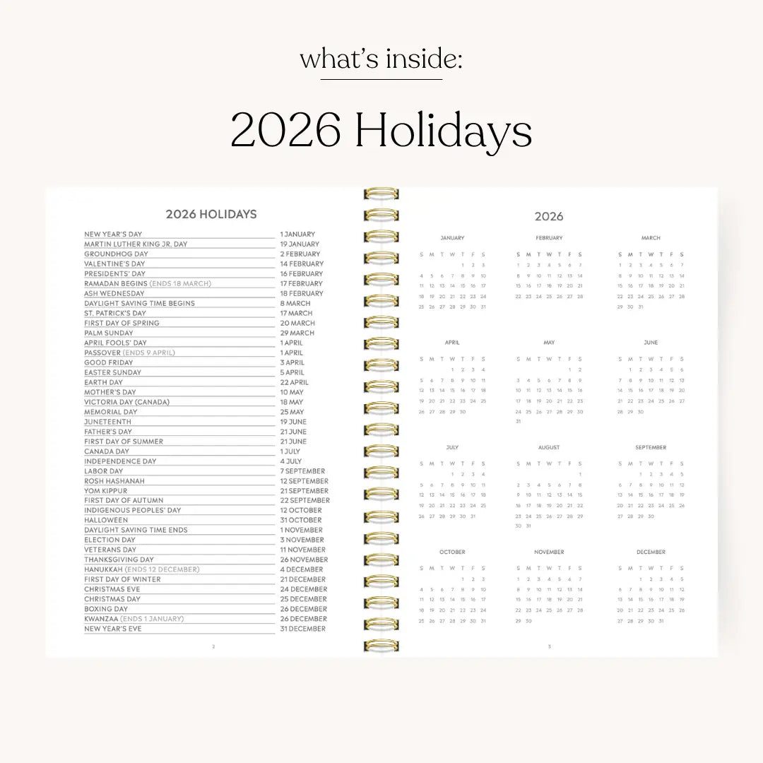 Pink Trellis 2026 Yearly Planner