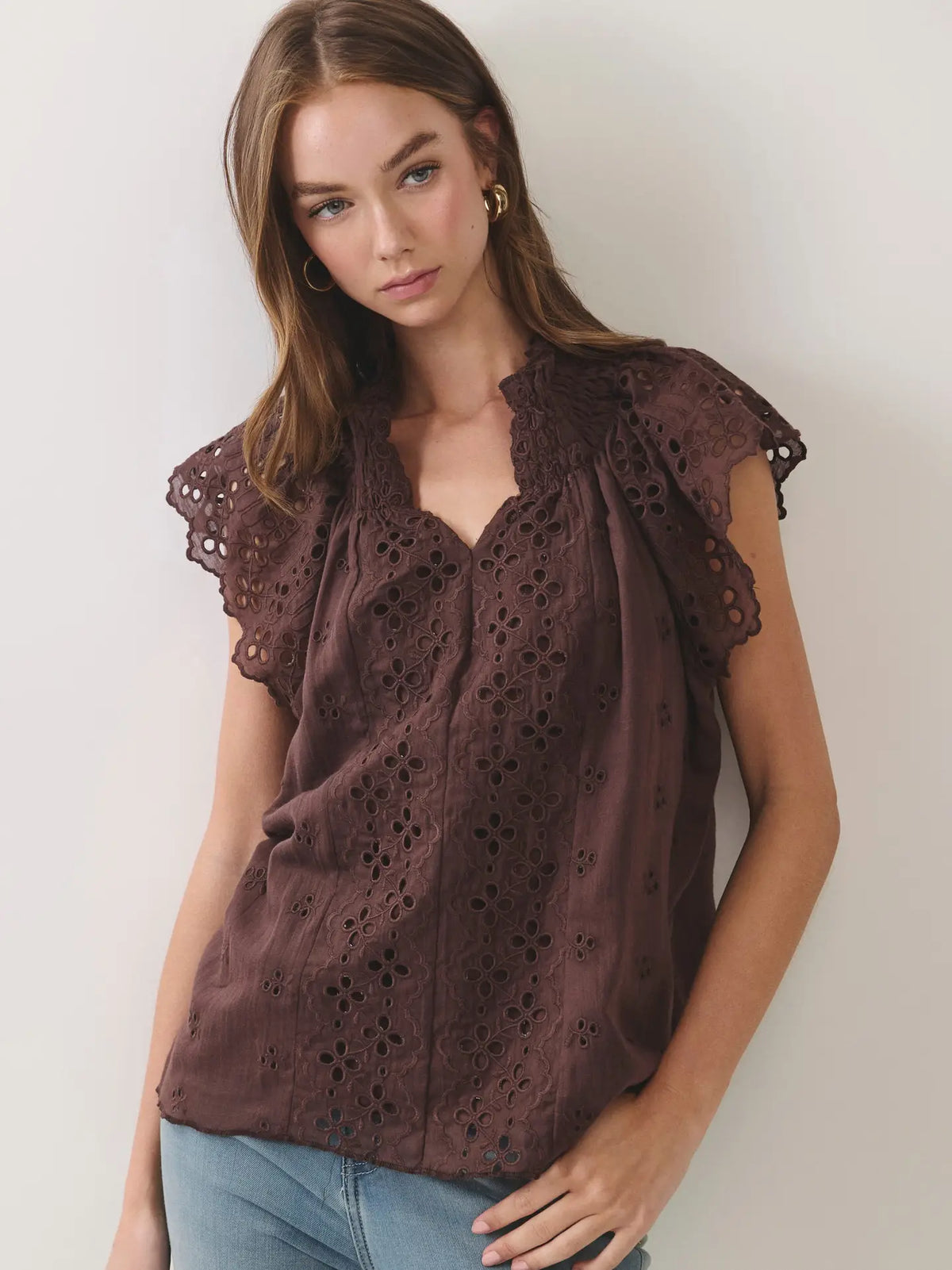 Astrid Eyelet Embroidered Top