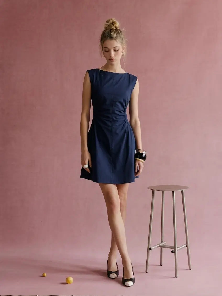 Savannah Ruched Waist Mini Dress