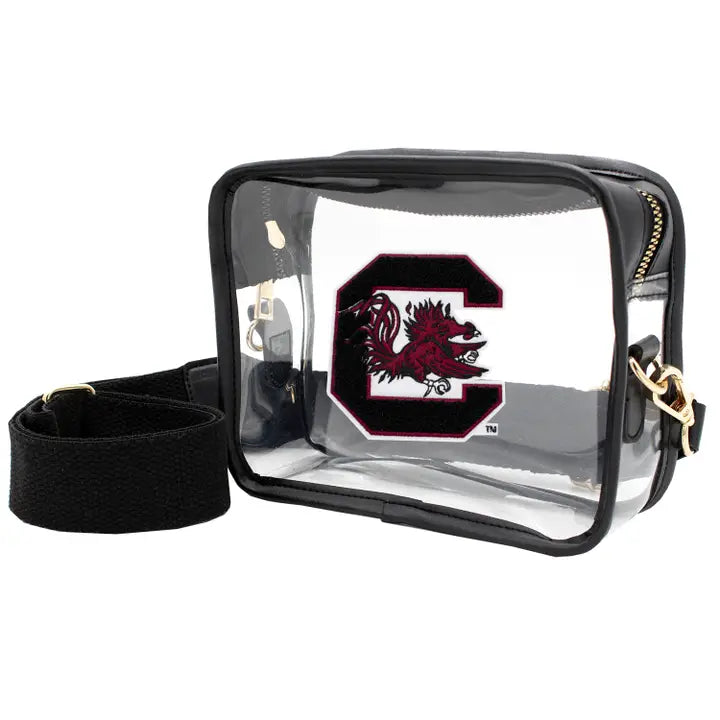 Varsity Patch Clear Crossbody Bag