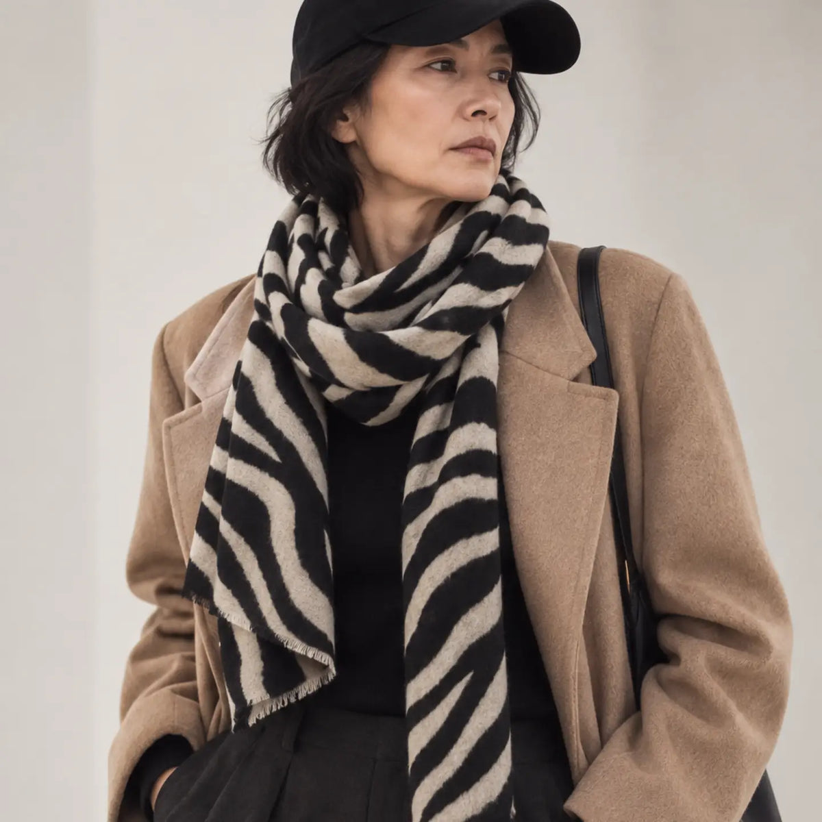Cozy Zebra Oversized Square Scarf
