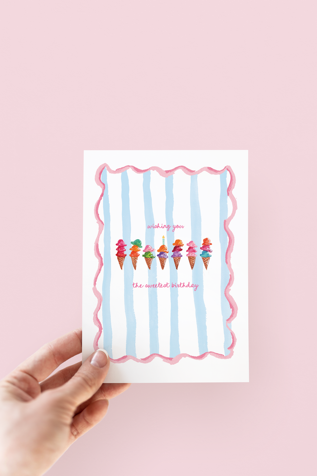 Sweetest Birthday Ice Cream Greeting Card
