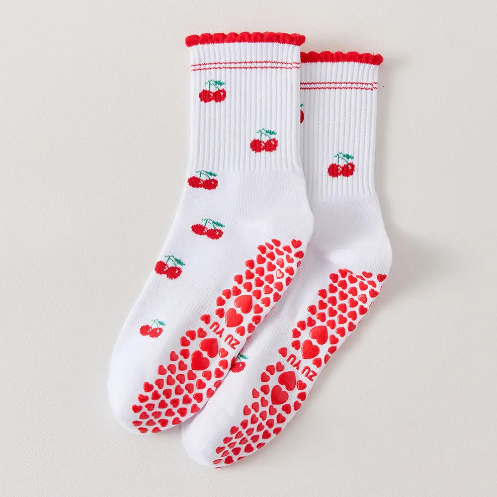 Ruffle Pilates Grip Socks