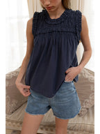 Celeste Dotted Ruffle Blouse