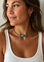 Marsh Leather Bead Necklace