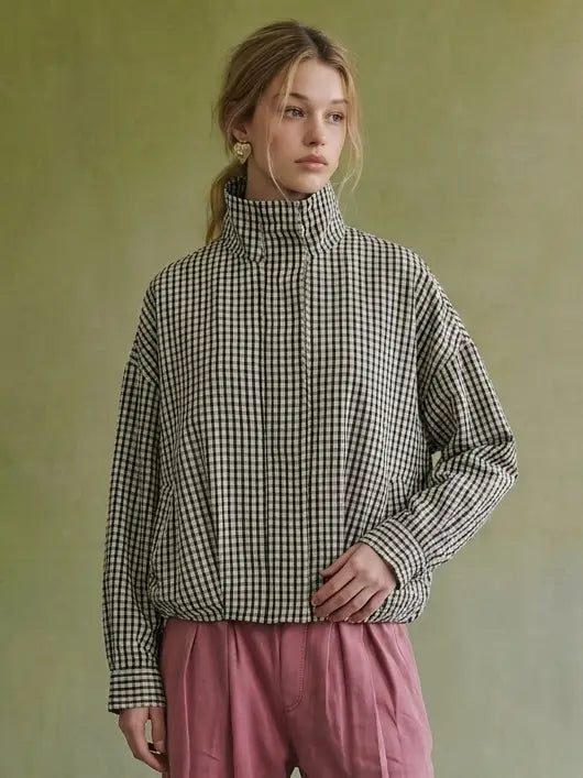 Ivara Gingham Bomber Jacket