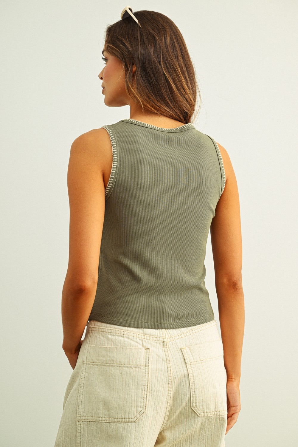 Tatum Contrast Stitch Tank