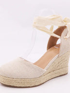 Espadrille Lace Up Wedges