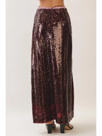 Laney Sequin Contrast Striped Maxi Skirt