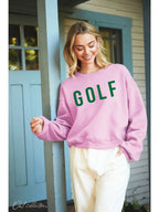 Golf Cropped Graphic Fleece Pullover