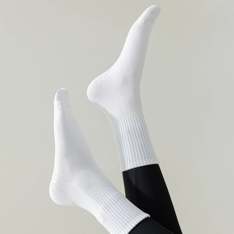 Solid Color Pilates Grip Socks