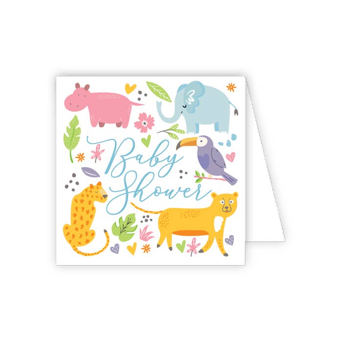Baby Shower Whimsical Jungle Animals Enclosure Card