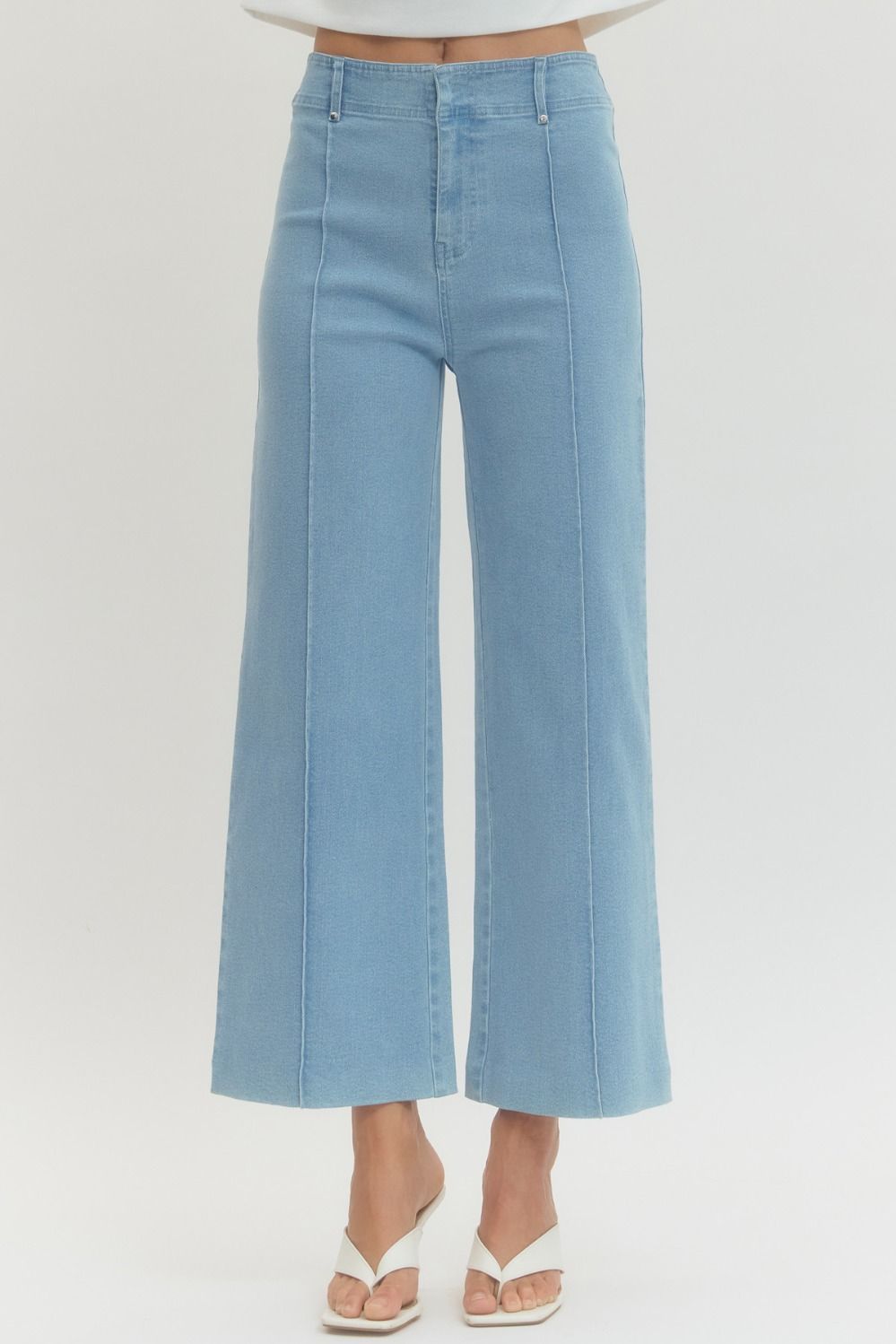 High-Waist Tailored Straight-Leg Pants