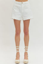 Marisol Scallop Hem Shorts