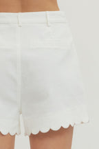 Marisol Scallop Hem Shorts