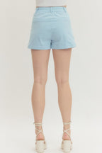 Tamia Pleated High-Waisted Shorts