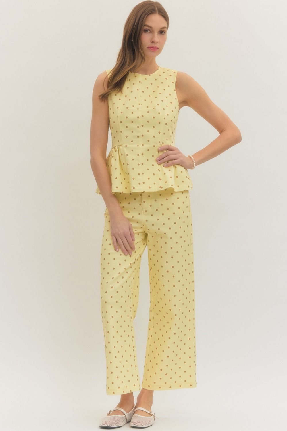 Amelia Wide Leg Polka Dots Pants