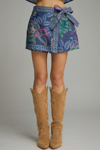 Rosalie Garden Border Mini Skirt