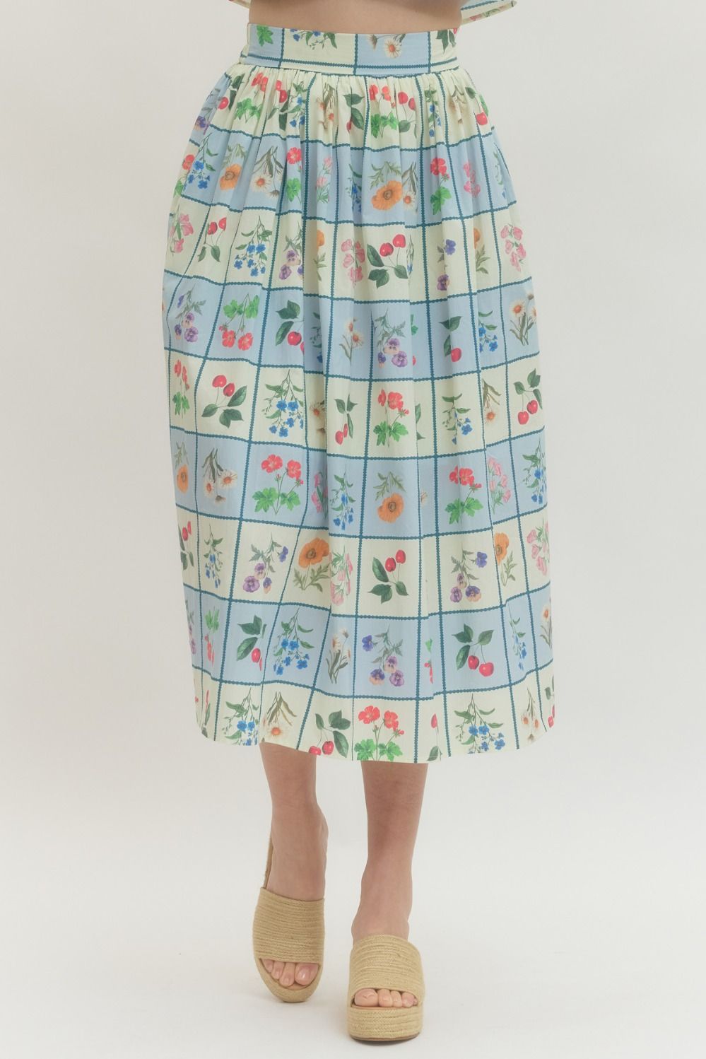 Freya Petal Printed Midi Skirt