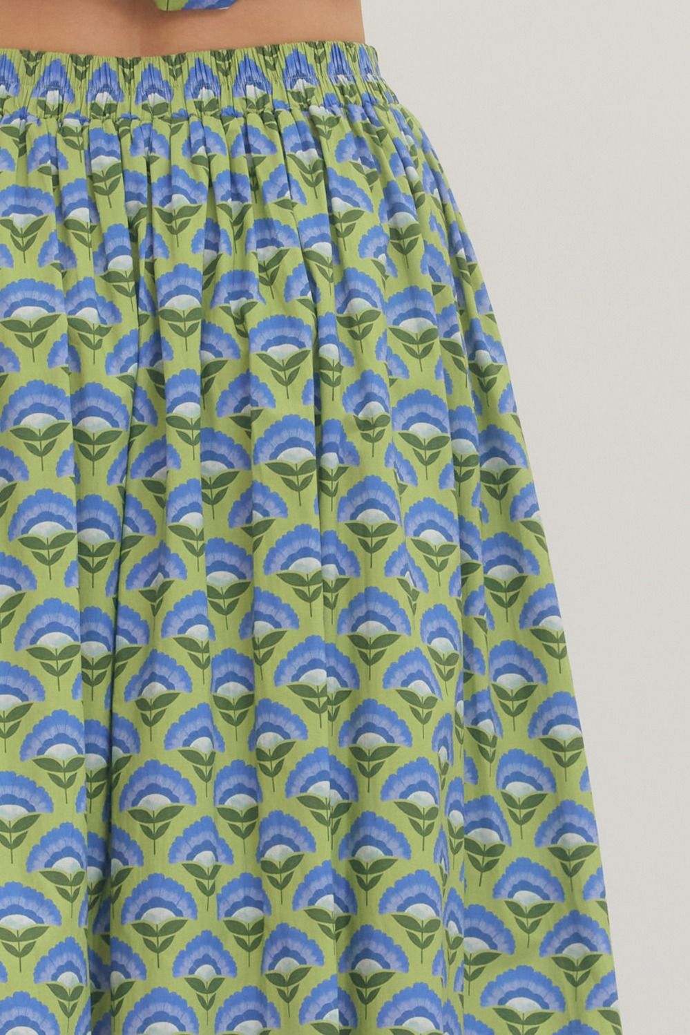 The Bradford Green Midi Skirt