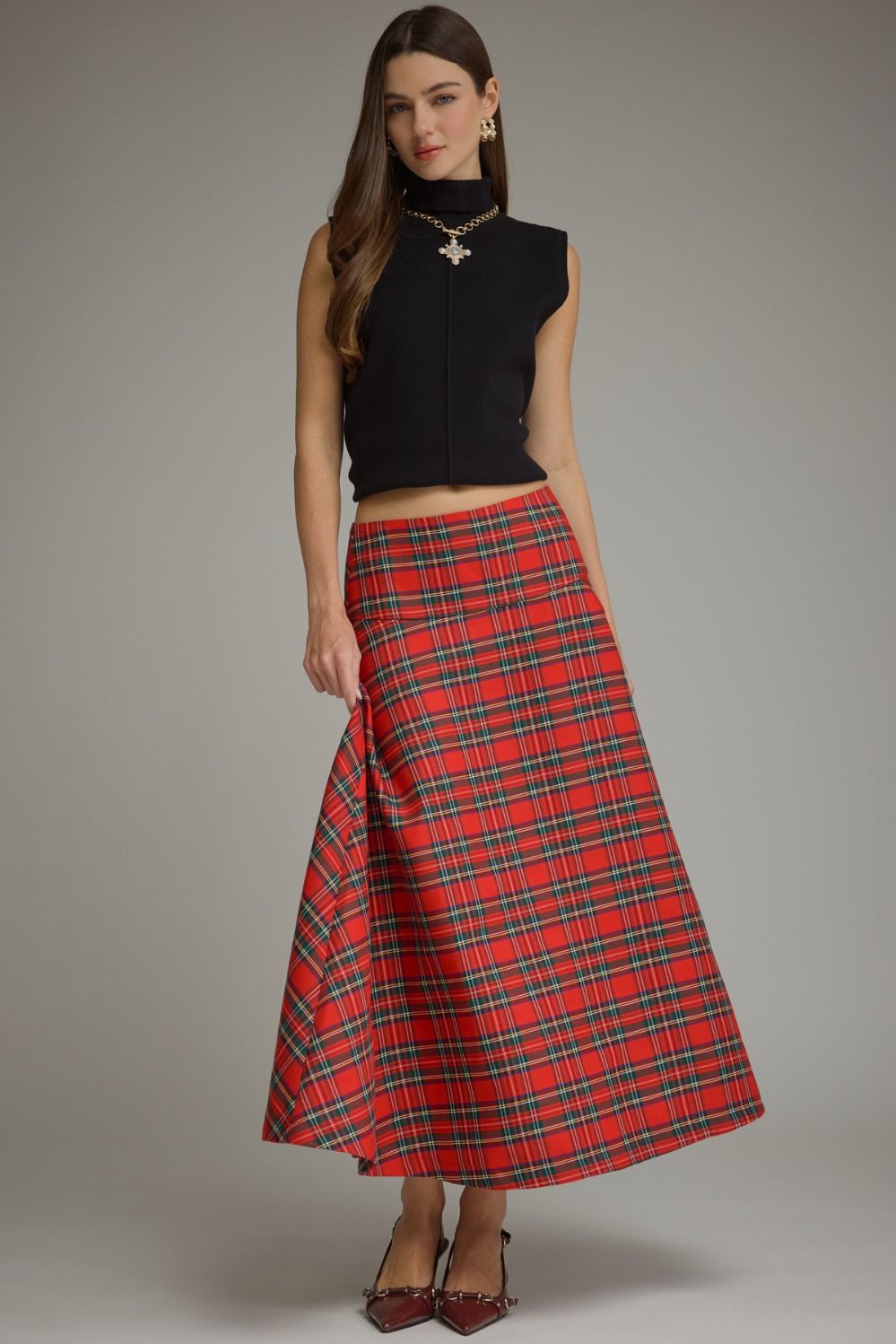 Hadley Tartan Midi Skirt