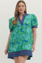 Maribel Puff-Sleeve Mini Dress