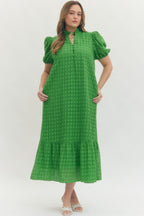 Holland Puff Sleeve Midi Dress
