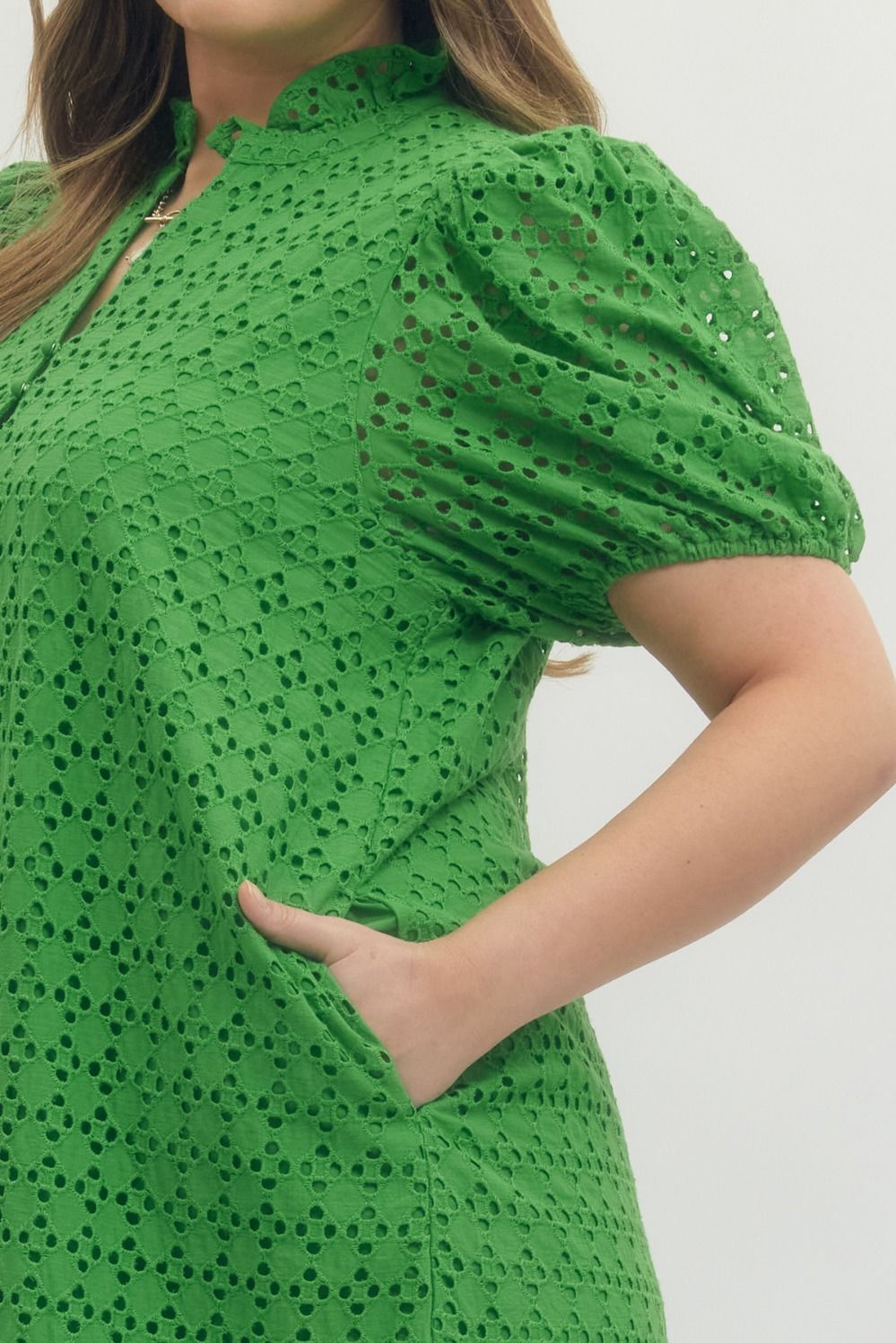 Holland Puff Sleeve Midi Dress