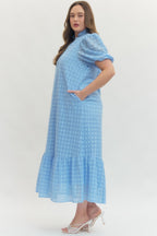 Holland Puff Sleeve Midi Dress