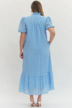 Holland Puff Sleeve Midi Dress