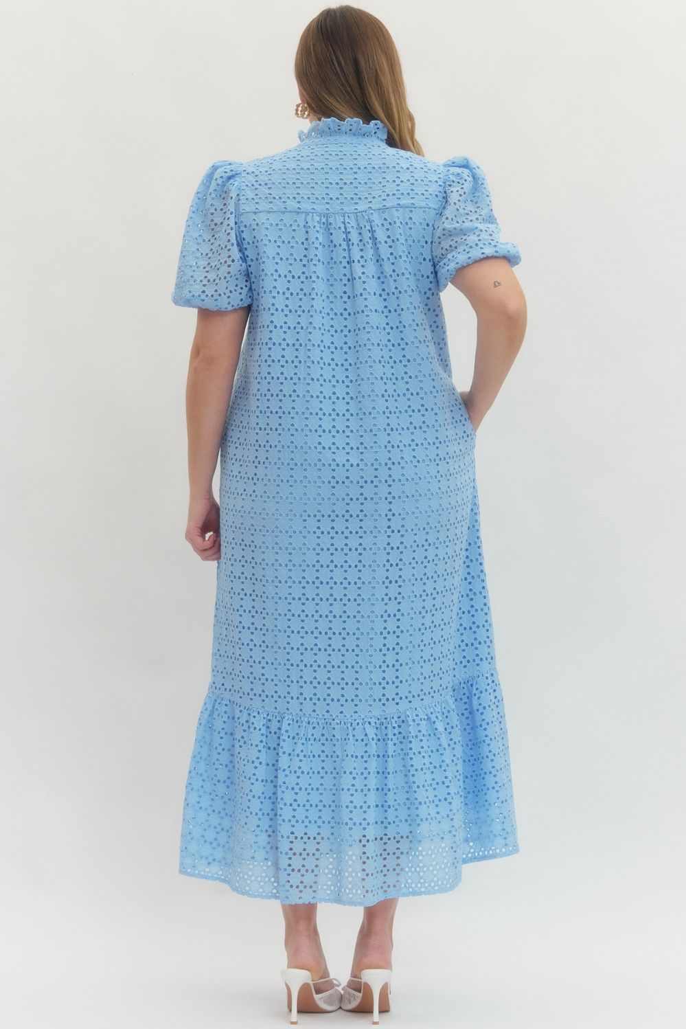 Holland Puff Sleeve Midi Dress