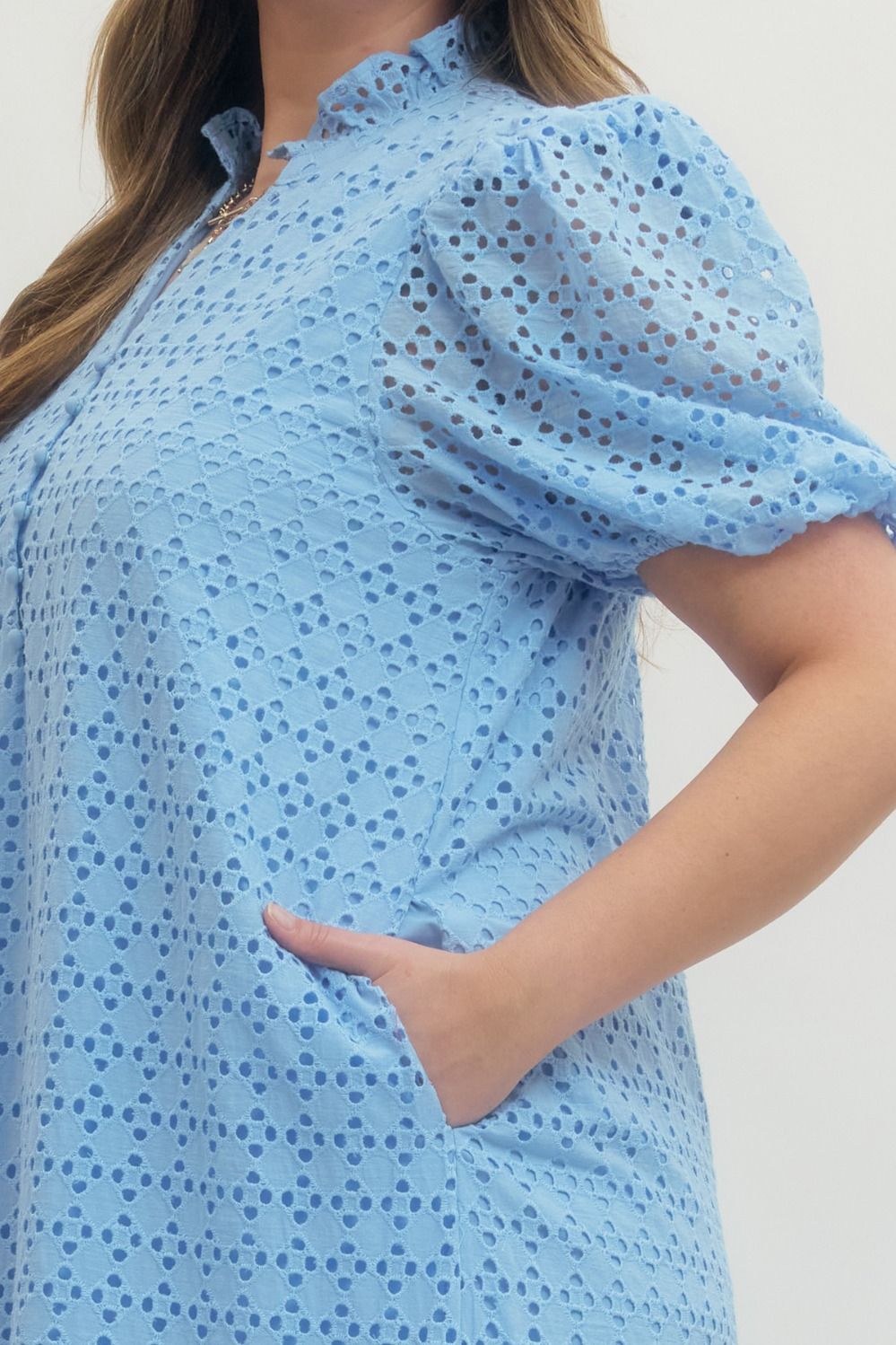 Holland Puff Sleeve Midi Dress