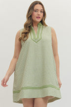 Green Gingham Shift