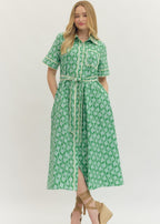 Maeve Belted Shirt Midi Dress