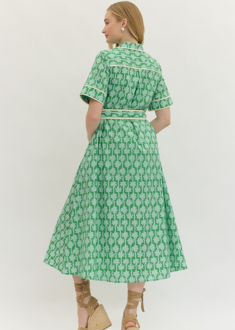 Maeve Belted Shirt Midi Dress