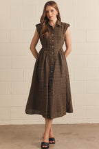 Vintage Charm Check Dress