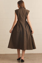 Vintage Charm Check Dress