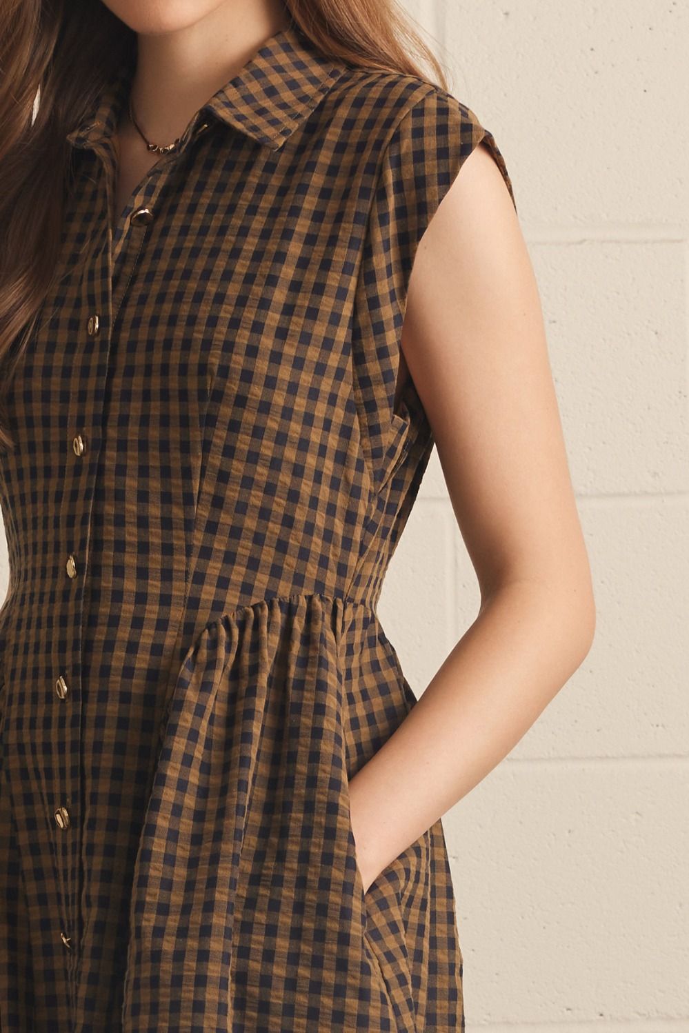 Vintage Charm Check Dress