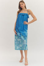 Shoreline Watercolor Eyelet Dress