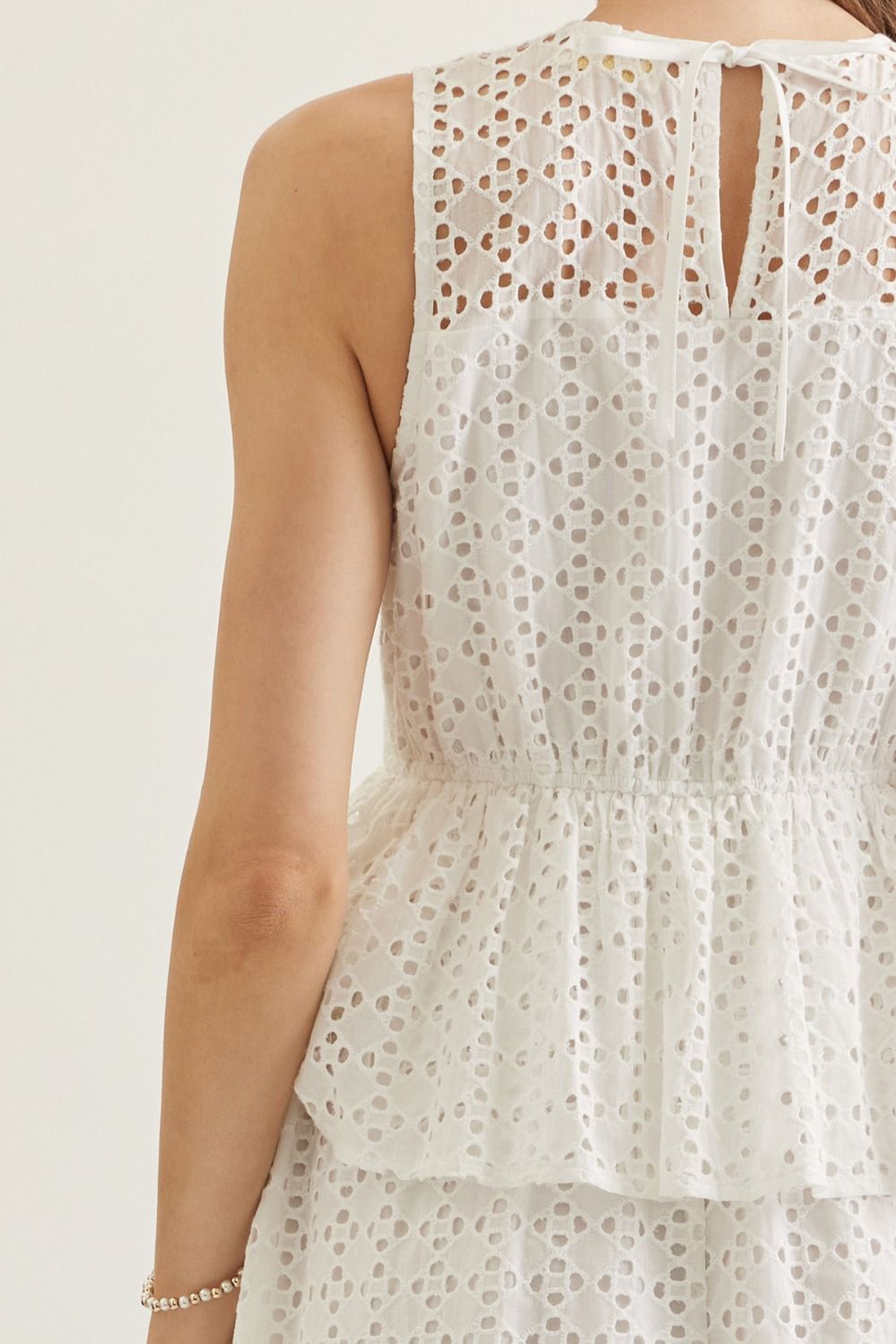 Quinn Eyelet Midi Dress